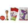 Sceau 30 mm 2, 3 initiales + pistolet à cire + batons de cire Sceau 30 mm 2, 3 initiales + pistolet à cire + batons de cire