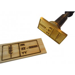Marque à chaud pour le bois norme NIMP 90 mm x 40 mm