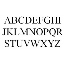 Alphabet seul pour marque à chaud avec initiales Times