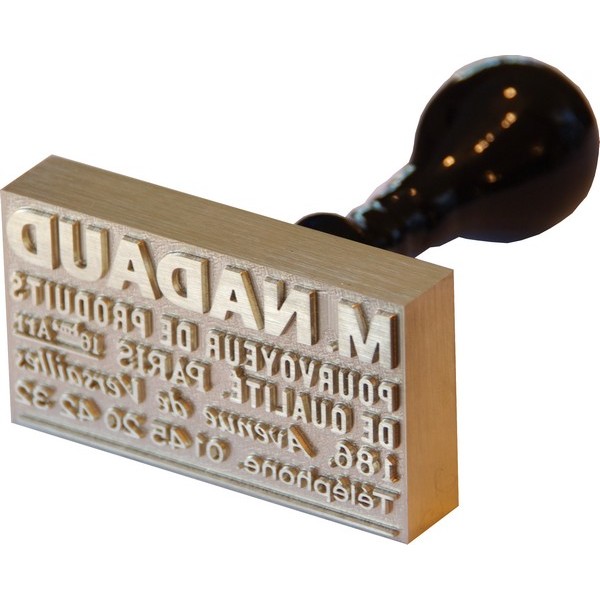Stamp brass relief 70x40 mm for printing