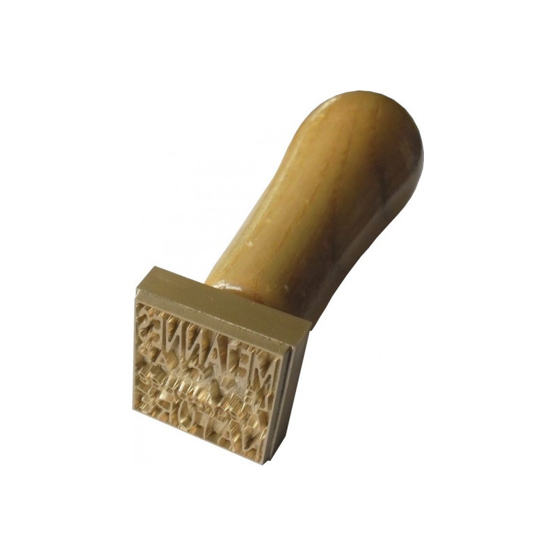 tampon pour savon logo carré