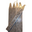 5 bâtons ARGENT cire à mèche