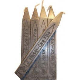 5 bâtons ARGENT cire à mèche